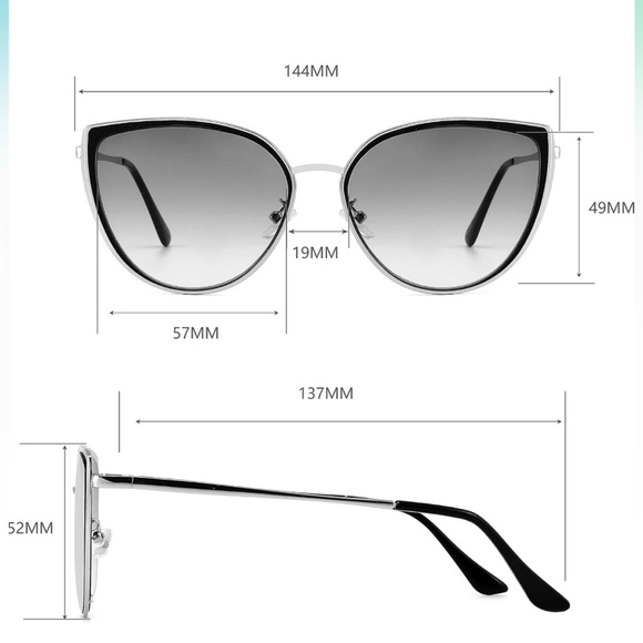 Vince Camuto Women\'s Vintage Metal 100% Uv Protective Cat Eye Sunglasses NEW!🕶️